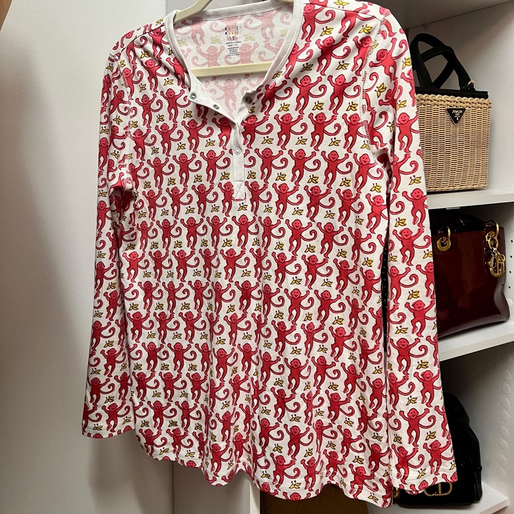 Roller Rabbit Pink Long Sleeve Top Pajama